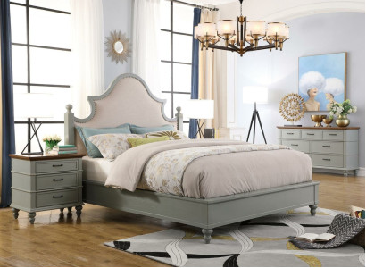 Design Luxury Bedroom Set Bed 2x Bedside tables Chest of drawers Suite Beds Hotel